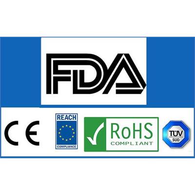 CE, REACH, ROHS, TUV, FDA Logos