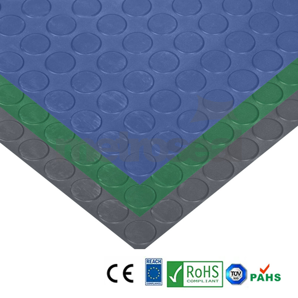 Rubber Runner Matting - COIN [CIRCULAR STUD] PATTERN | Metroseal
