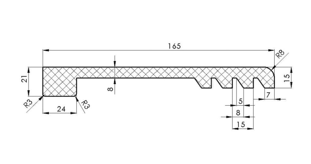 Sureseal Skirt Rubber Diagram