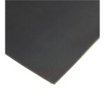Black Corrugated Fine Ribbed Rubber Matting