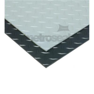 Grey & Black Checker Plate Rubber Matting