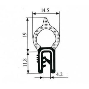 Black EPDM Boot Seal Profile