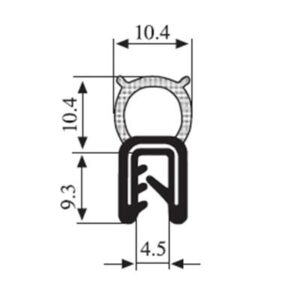 Black EPDM Boot Seal Profile