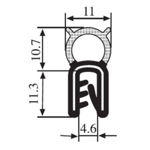 Black NBR Boot Seal Profile 405