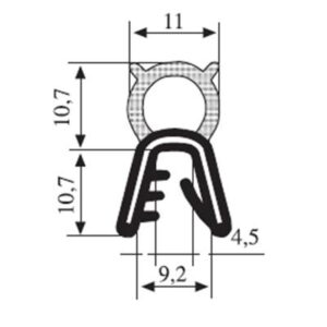 Black NBR Boot Seal Profile 406