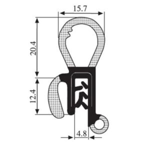 Black EPDM Boot Seal Profile