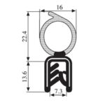 Black EPDM Boot Seal Profile