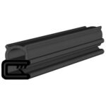 Black EPDM Door Profile