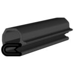 Black EPDM Door Profile