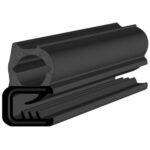 Black EPDM Door Profile