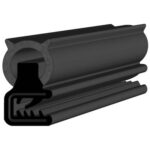 Black EPDM Door Profile