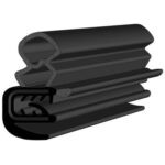 Black EPDM Door Profile