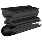 Black EPDM Door Profile