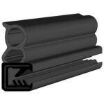 Black EPDM Door Profile