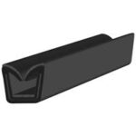 Black EPDM Glass run channel profile