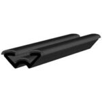 Black EPDM Glass run channel profile