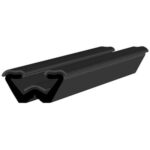 Black EPDM Glass Run Channel Profile