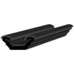 Black EPDM Glass Run Channel Profile