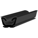 Black EPDM Glass Run Channel Profile 618