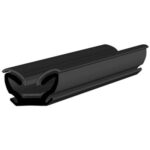 Black EPDM Glass Run Channel Profile