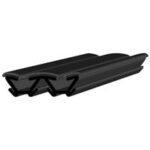 Black EPDM Glass run channel profile