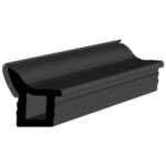 Black EPDM Glass run channel profile