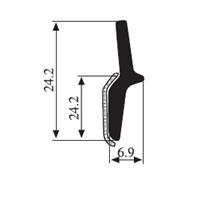 Black EPDM Glass run channel profile