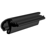 Black EPDM Glass run channel profile