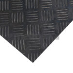 Black Checker Plate Rubber Matting