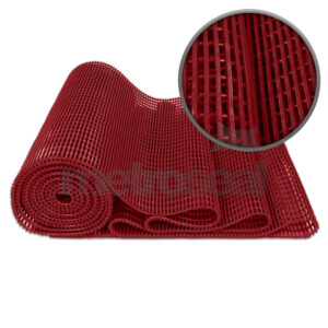 Red Open Grid PVC Matting