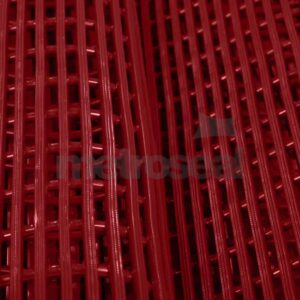 Red Open Grid PVC Matting