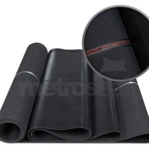 Fine Ribbed Black EPDM Rubber Matting 1,000v