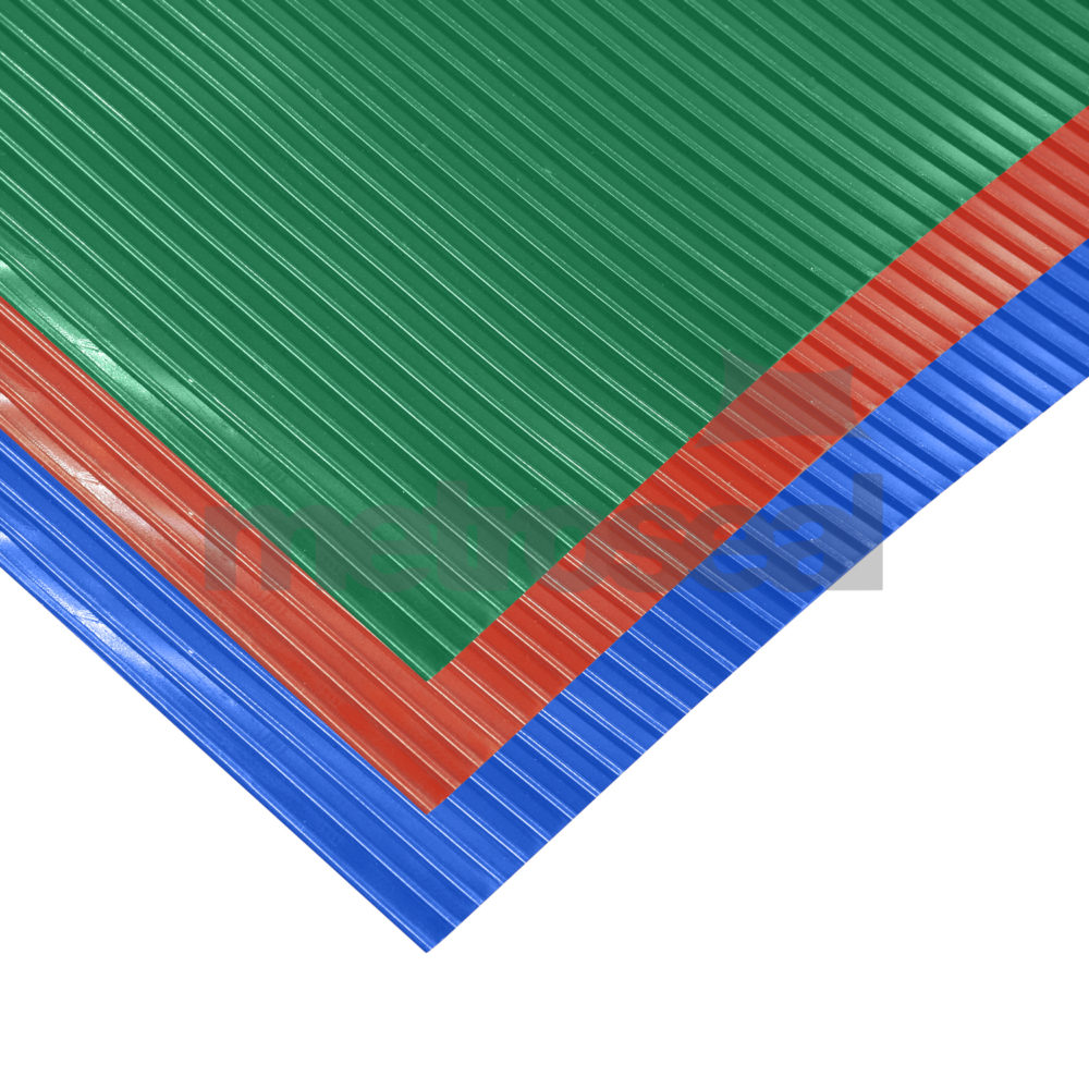 'Grip Flute' PVC Reversible Runner Matting