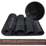 Black EPDM Fine Ribbed Rubber Matting
