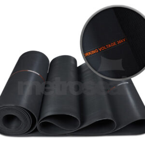 Fine Ribbed Black EPDM Rubber Matting 36,000v