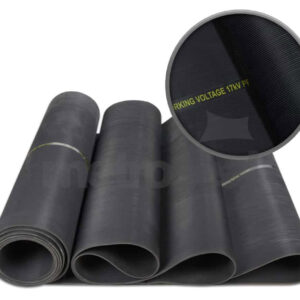 Fine Ribbed Black EPDM Rubber Matting 17,000v