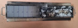 Rubber sample after testing