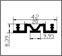 42 x 8,39 Dilitation Seal Profile