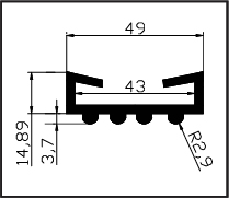 49 x 18.59 Clamp Profile