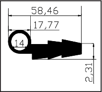 58,46 x 2,31 Profile