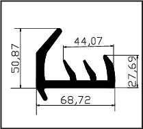 68,72 x 50,87 Container Door Seal Profile