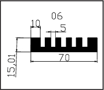 70 x 15,01 Clamp Profile